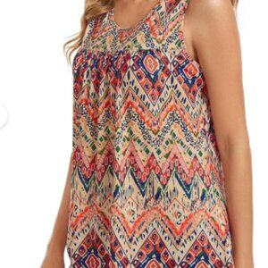 Boho Floral Print Tank Top